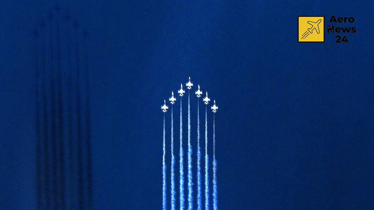 De Beyşehir-show van de Turkse sterren werd vastgelegd vanuit de Göktürk-satelliet