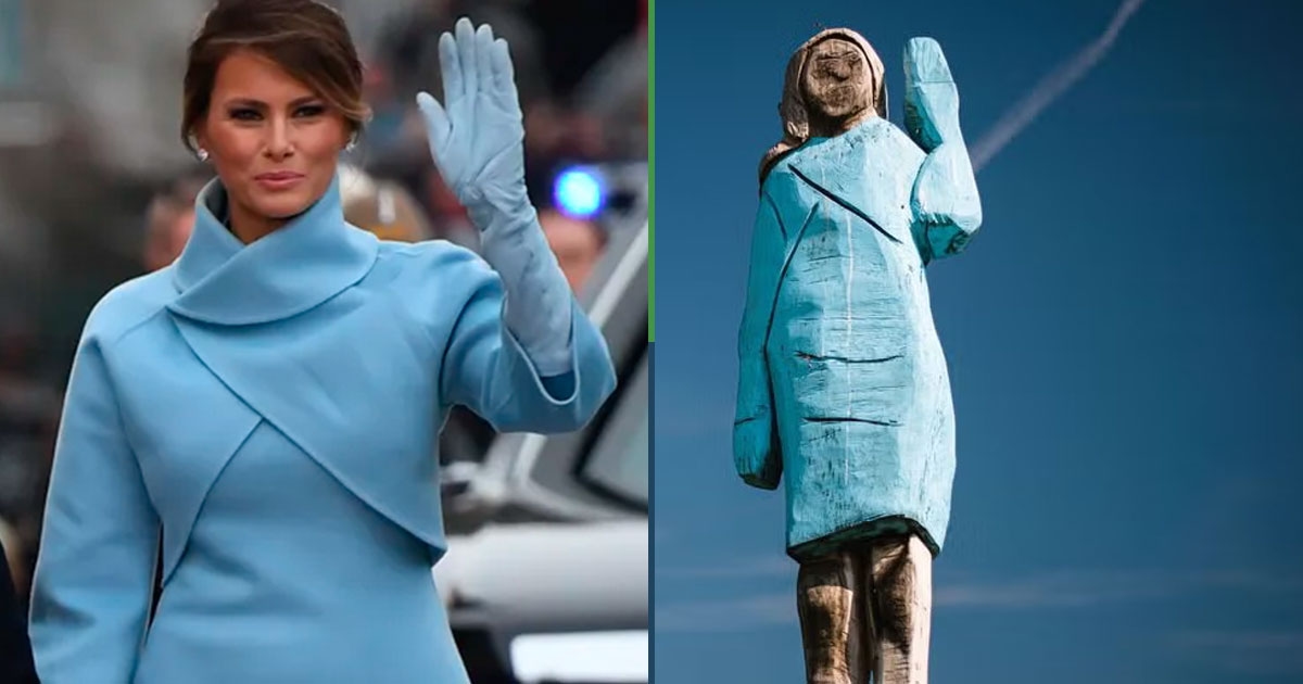 Potrebbe essere stato Bart? La statua di Melania Trump scompare nella sua nativa Slovenia