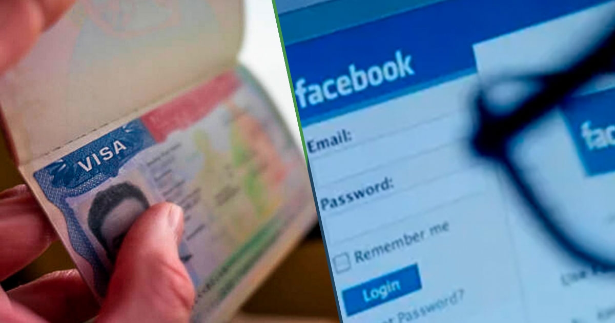 Il Consolato americano esaminerà anche i falsi account Facebook delle persone che richiedono visti.