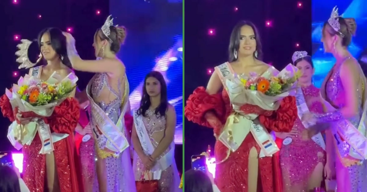 Seu sorriso sumiu: Rainha da beleza joga coroa em concorrente porque ela estava "zoando" dela