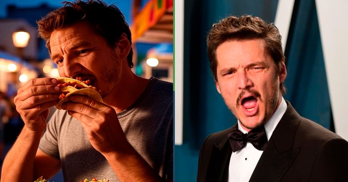 Pedro Pascal experimenta tacos al pastor e exige naturalização imediata.