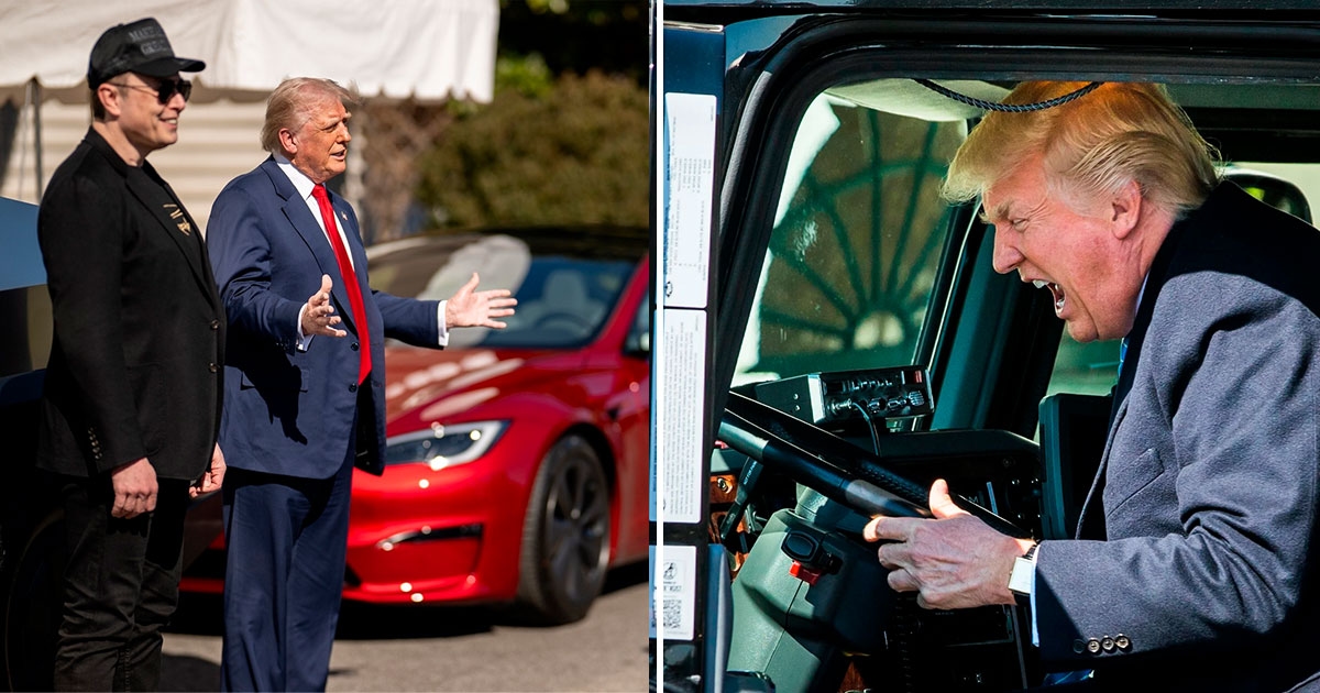 Trump lanza su propio Tesla “patriótico” que usa gasolina diésel