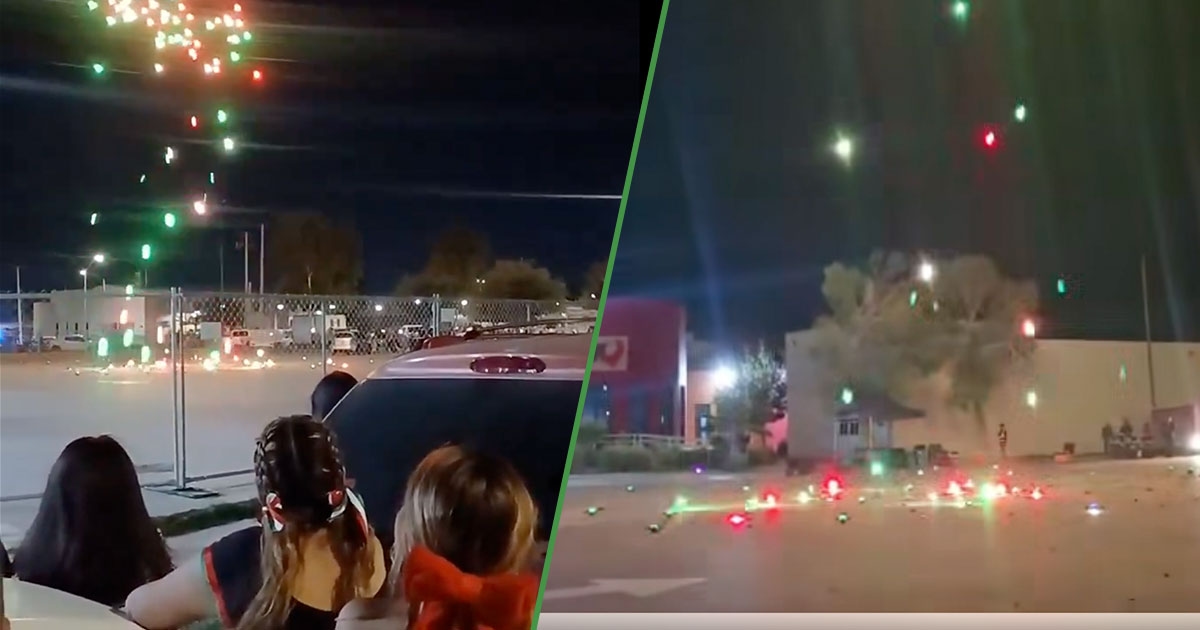 In Piedras Negras wurde versucht, den Grito mit Drohnen durchzuführen, und am Ende stürzten alle ab.