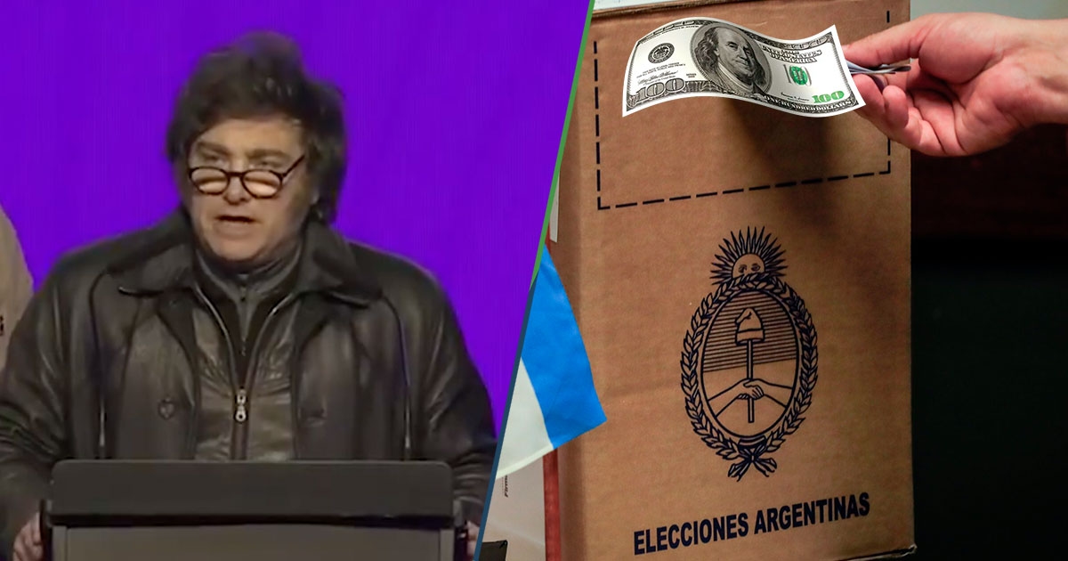 Após perder em Buenos Aires, Milei promete dolarizar os votos para que eles valham mais.