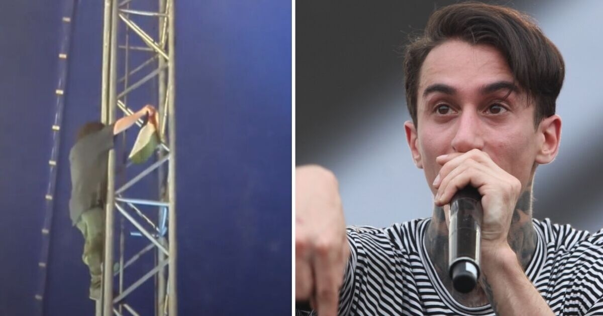 Moment Palestine protester shuts down gig as Download Festival stage evacuated