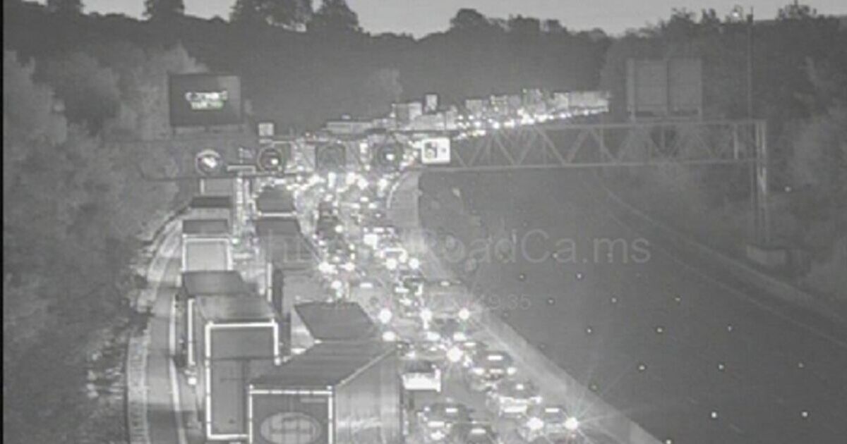 M25 traffic LIVE: Motorway held in both directions after 'people in road'
