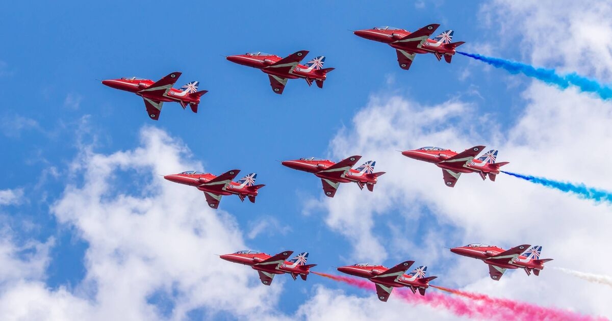 Red Arrows flight route and times mapped for Bank Holiday weekend airshow