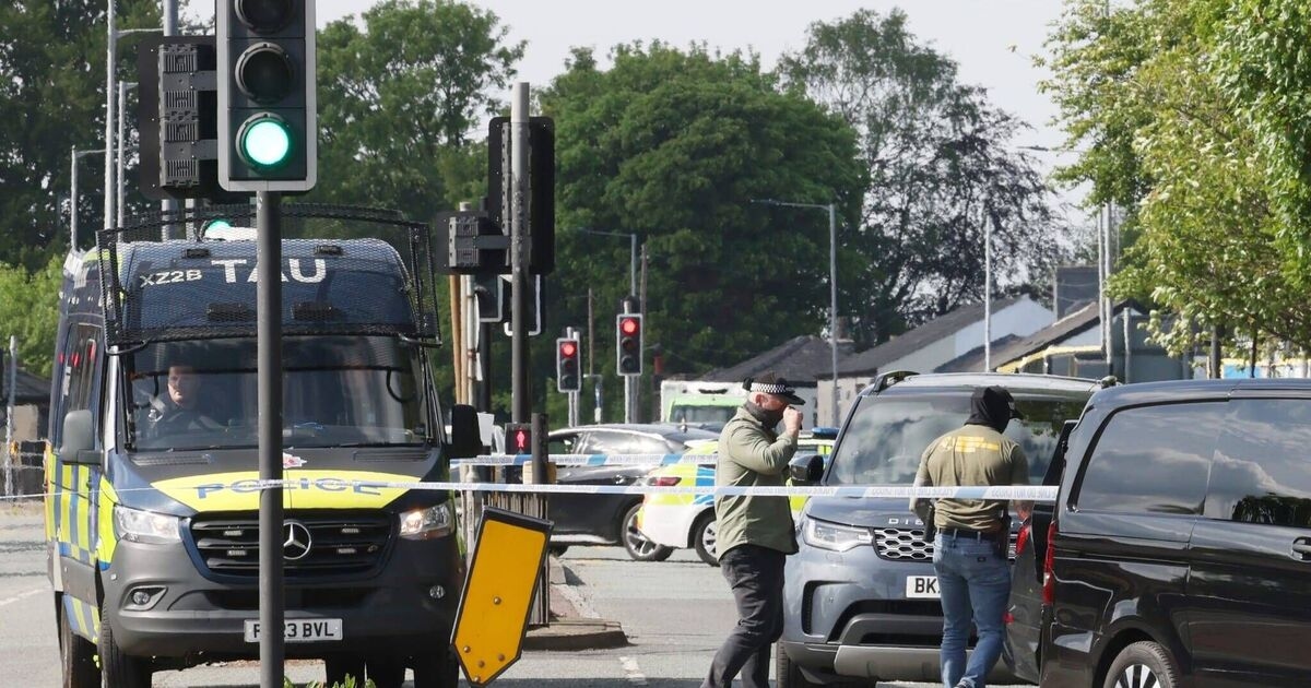 Armed police swarm Bury as man shot after 'driving at officers' in Greater Manchester