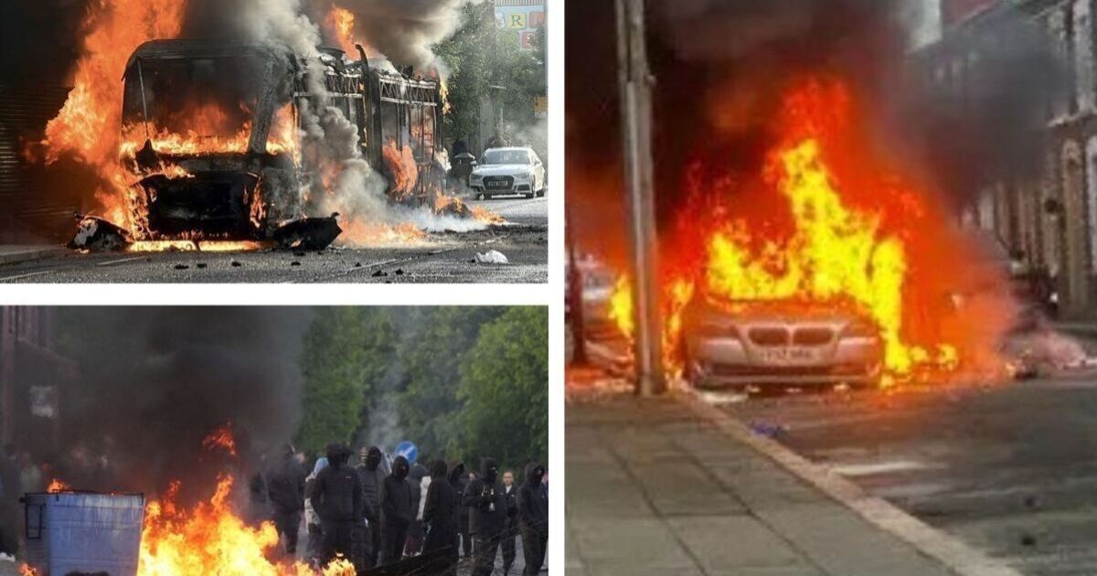 Belfast protest LIVE: Northern Ireland chaos tonight as bus set on fire after stabbing