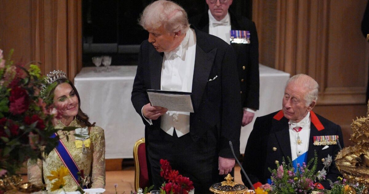 Donald Trump gushes over 'radiant' Princess Kate at state banquet in Windsor Castle