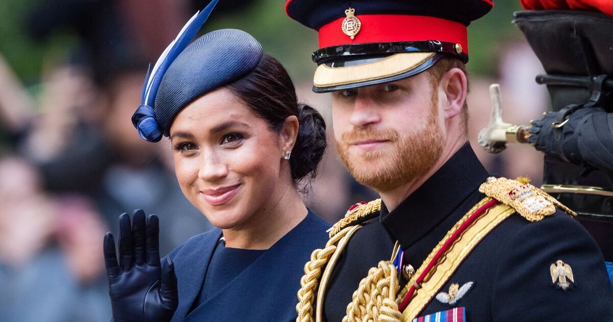 Meghan Markle scolded by Prince Harry with blunt two-word dig at Trooping the Colour