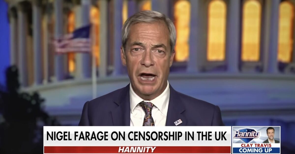 Nigel Farage pedirá sanciones estadounidenses a los países que restringen la libertad de expresión