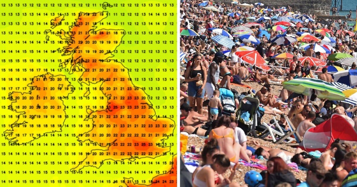 Sıcak hava haritaları İngiltere ve İskoçya'yı vuracak 25C'lik 'mini sıcak hava dalgasını' gösteriyor - bölgenizi kontrol edin