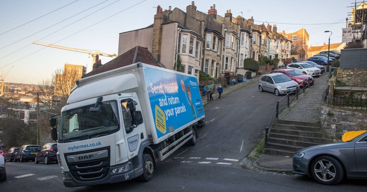 England's steepest street where locals wear crampons and cars roll away