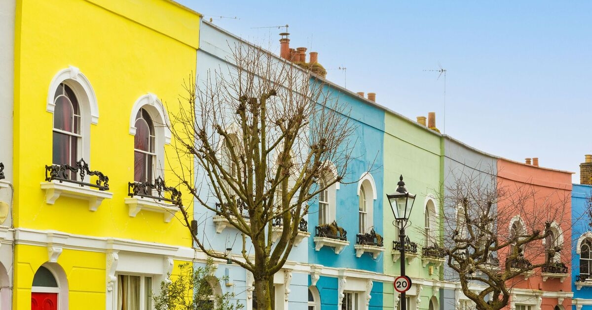The hidden UK street where every single house is painted a different colour