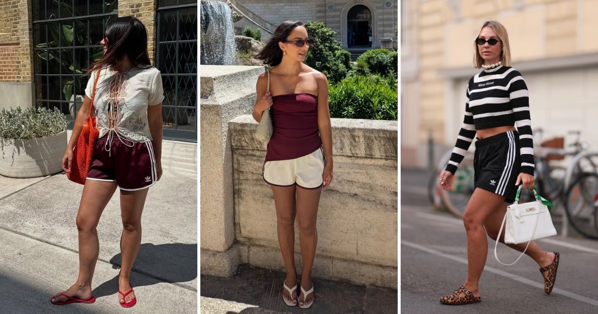 Alle tragen wieder Adidas-Shorts – aber dieses Mal sind sie eher sportlich-schick als im Schulsport-Look
