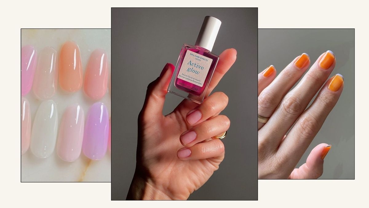 Unhas leitosas são fofas, mas unhas brilhantes estilo "água de frutas" são o que vou usar neste verão
