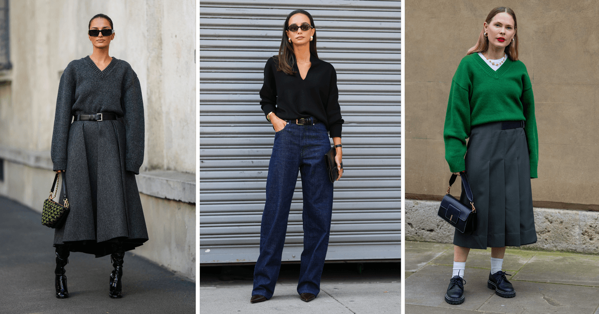 Voici comment les femmes élégantes portent leurs pulls à col en V pour l'automne