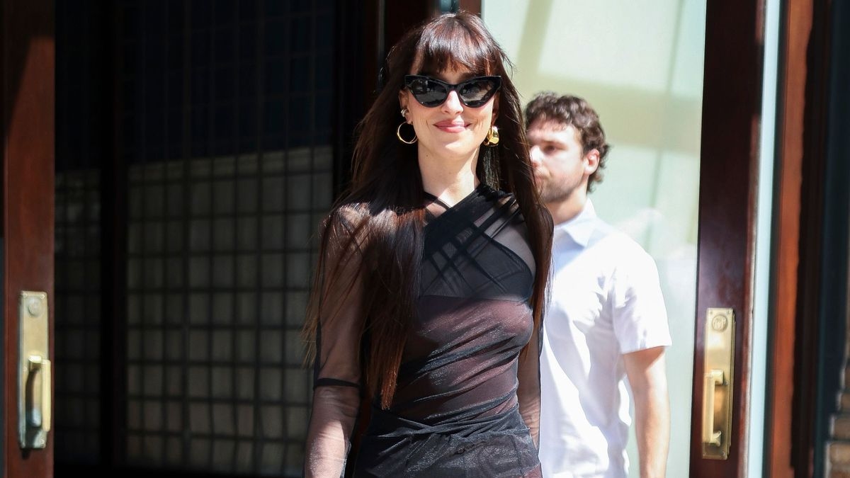 Dakota Johnson Enters her Revenge Dress Era in See-Through Nensi Dojaka