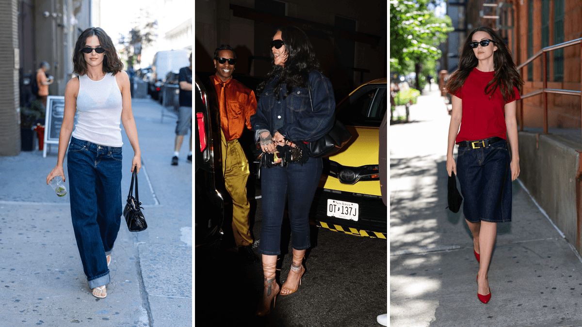 Instead of Light Washes, Celebrities and Fashion Experts Are Wearing a Different Denim Shade This Summer