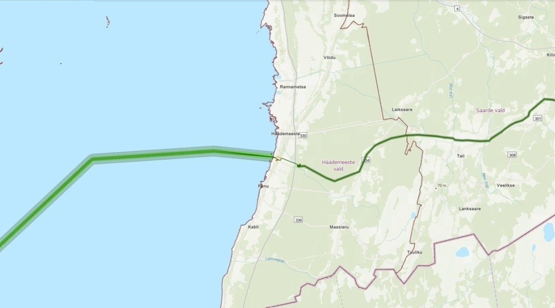 The power line corridor for the Gulf of Riga wind farm has been revealed