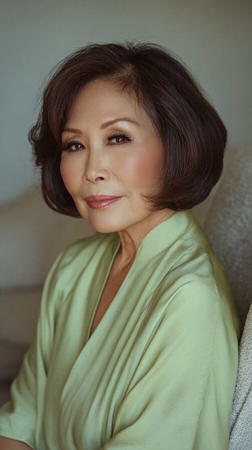 25 Effortless Short Layered Bob Cuts for Women Over 70 with Fuller Faces