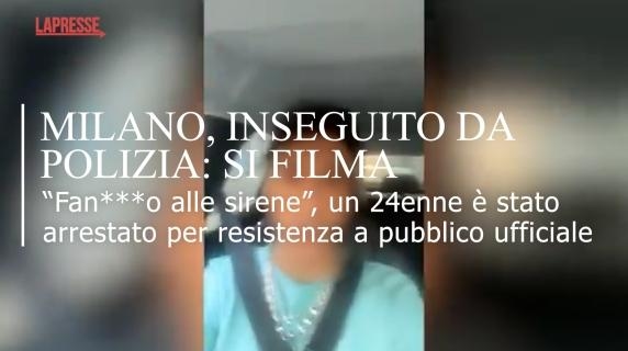 Milan, polis tarafından kovalanırken kendini filme alıyor. Çılgın bir koşuşturma ve hakaretler.