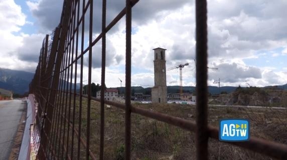 Así luce Amatrice nueve años después del terremoto: obras y escombros.