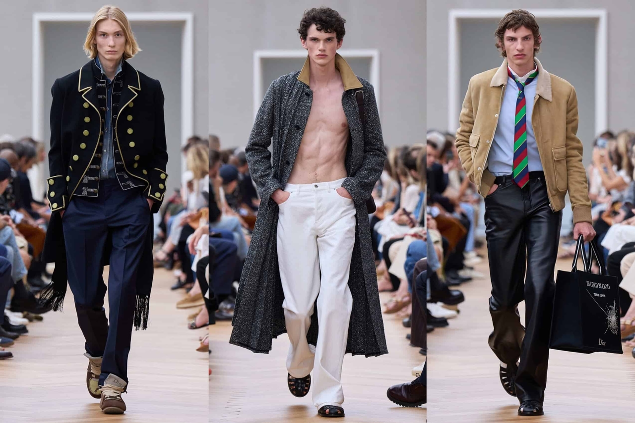 Дебютная мужская коллекция Dior от Джонатана Андерсона исследует стиль Регентства и романтику