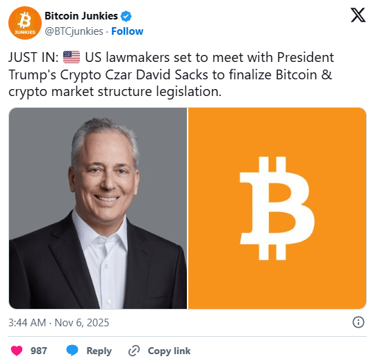 Regulamentação de Criptomoedas 2025: David Sacks, indicado por Trump, inicia reforma histórica nos EUA