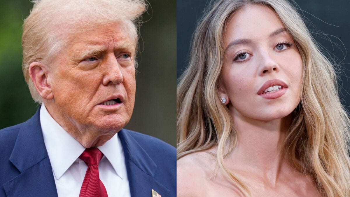 Trump verwijdert en herplaatst tweet over Sydney Sweeney meerdere malen