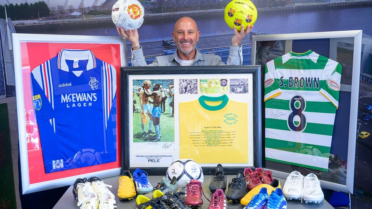 Pele, Muhammad Ali and Tiger Woods all have a place in this treasure trove of sporting memorabilia
