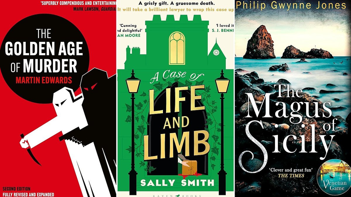 Machen Sie es sich diesen Monat mit Krimiklassikern gemütlich: „A Case of Life and Limb“ von Sally Smith, „The Magus of Sicily“ von Philip Gwynne Jones und „The Golden Age of Murder“ von Martin Edwards.