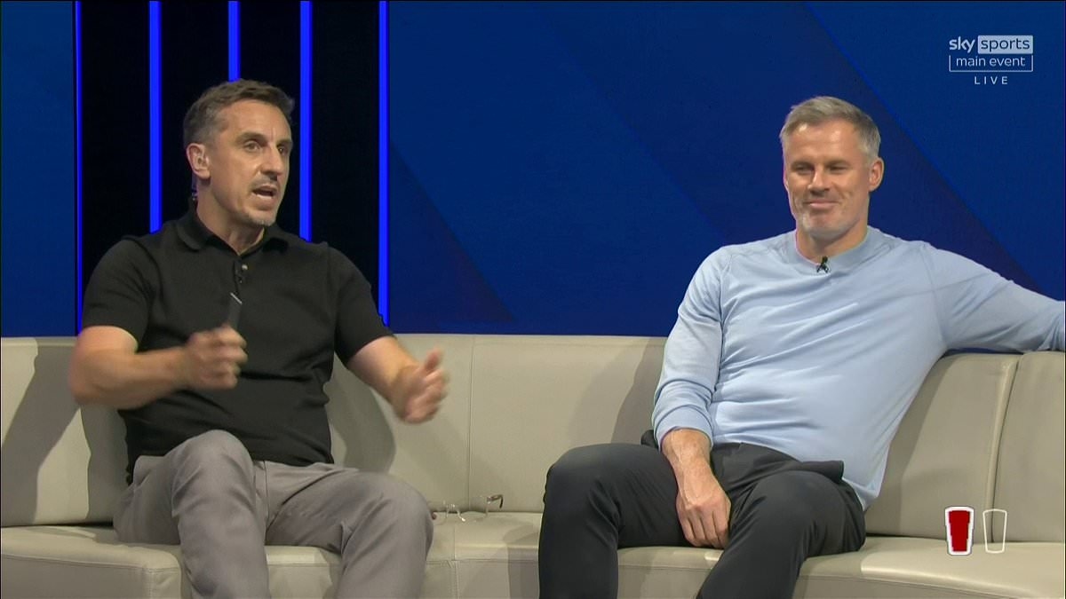Gary Neville calls out Jamie Carragher's 'disrespect' during a testy exchange on Monday Night Football - after Liverpool legend burst out laughing at his 'manager to watch'
