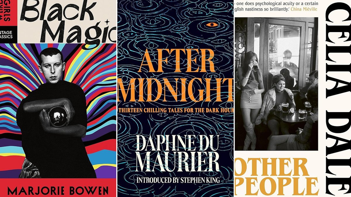 Zeitreise mit den besten Retros, die jetzt erhältlich sind: BLACK MAGIC von Marjorie Bowen, AFTER MIDNIGHT von Daphne du Maurier, OTHER PEOPLE von Celia Dale