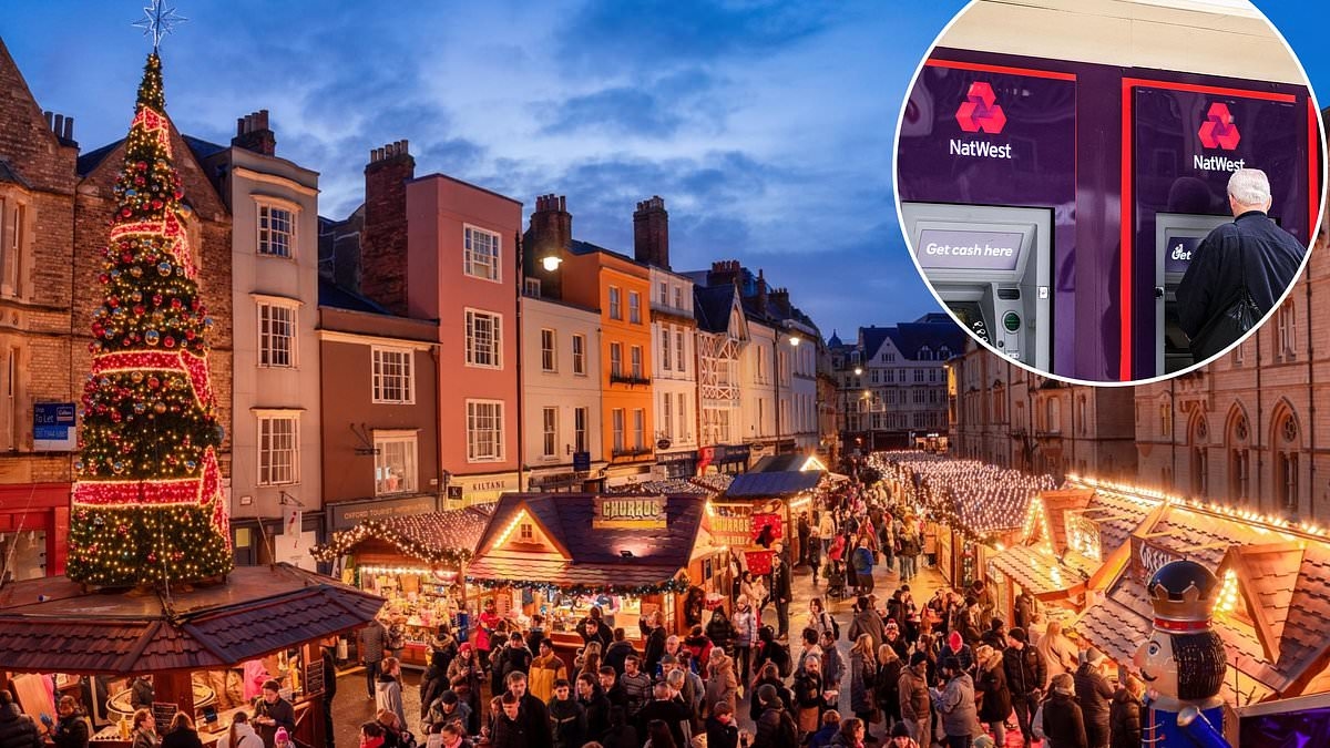 Christmas Eve will be 2025's busiest day for cash withdrawals... but amount we take out has fallen 50% since 2017