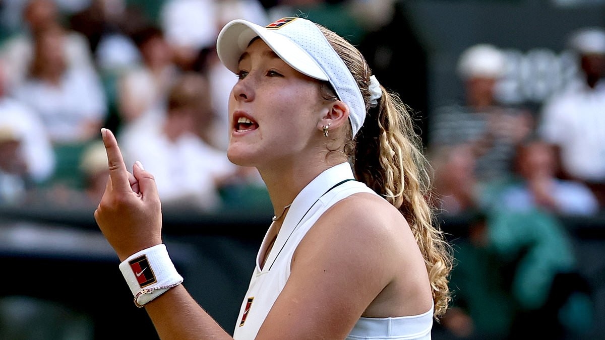 French Open champion Mirra Andreeva hurls her racquet and yells 'I QUIT' after being knocked out of Wimbledon in the second round by 2024 winner Barbora Krejcikova