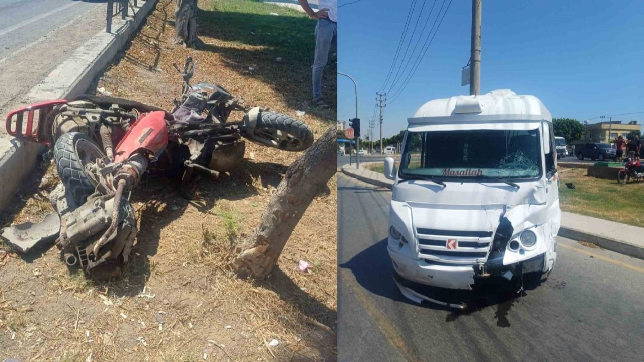 Un minibús y una motocicleta chocaron en Tarso: un muerto y dos heridos