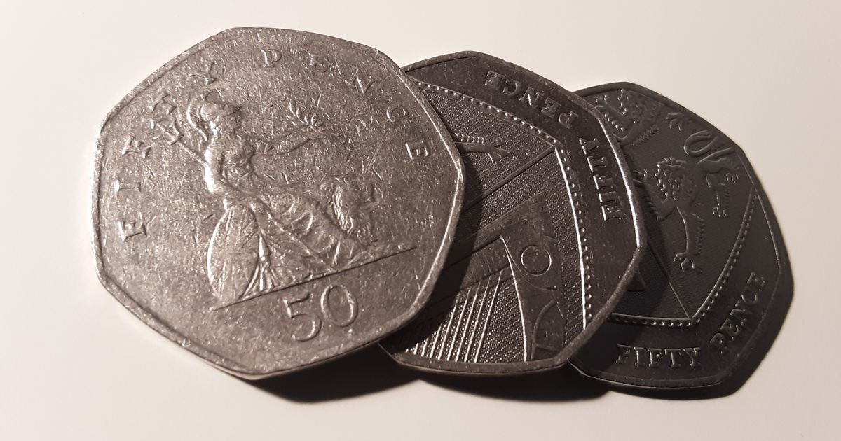Seltene 50-Pence-Münze für 10.000 £ auf eBay gelistet und es gibt 9 Millionen davon