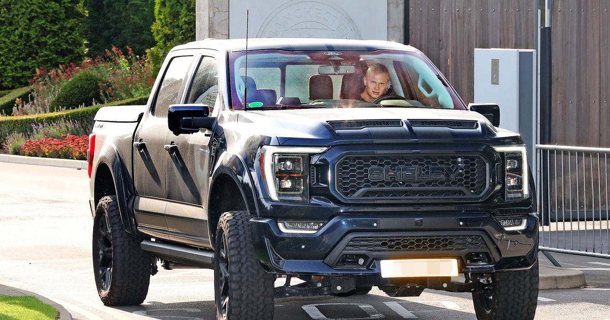 Erling Haaland leaves Man City training in new £200k monster truck to add to fleet of cars