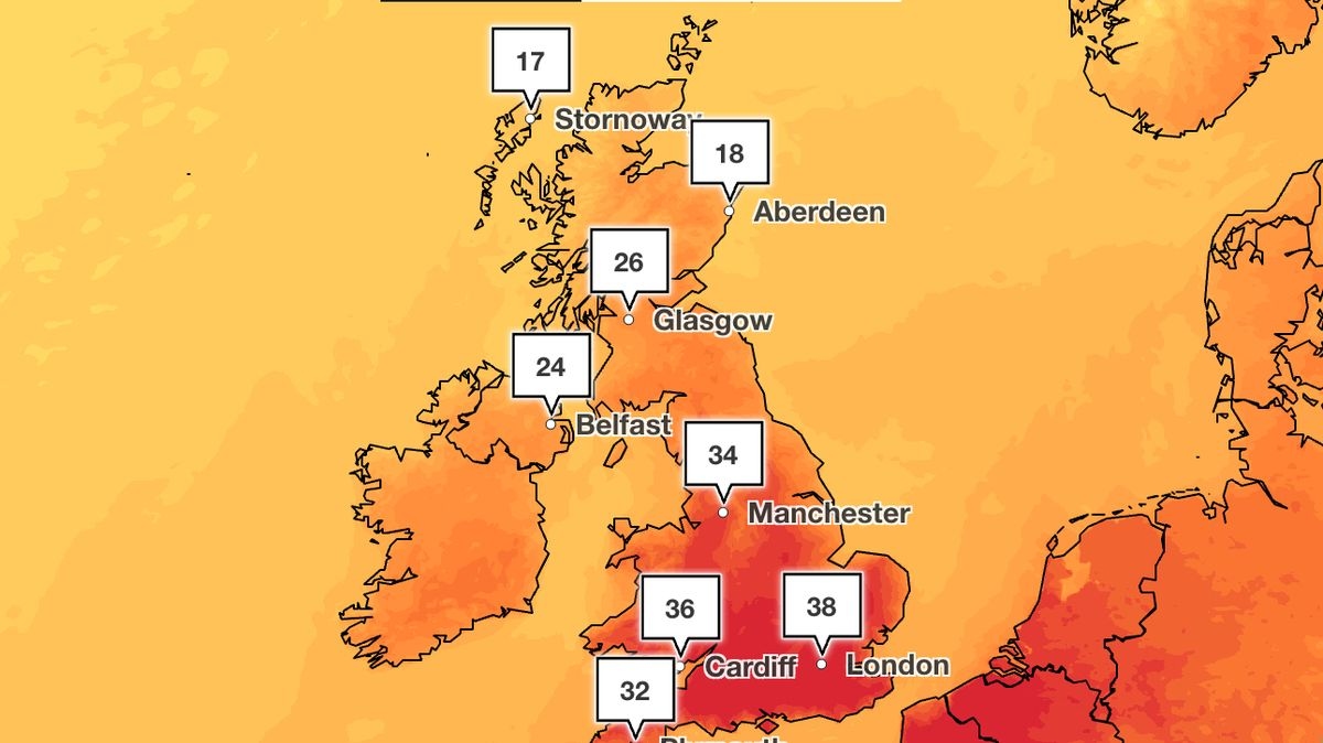 UK weather to see Brits hit with heatwave humidity 'dome' amid warning summer temperatures could top 43C