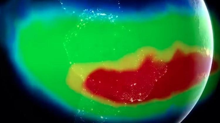 Misteriosa abolladura en el escudo magnético de la Tierra