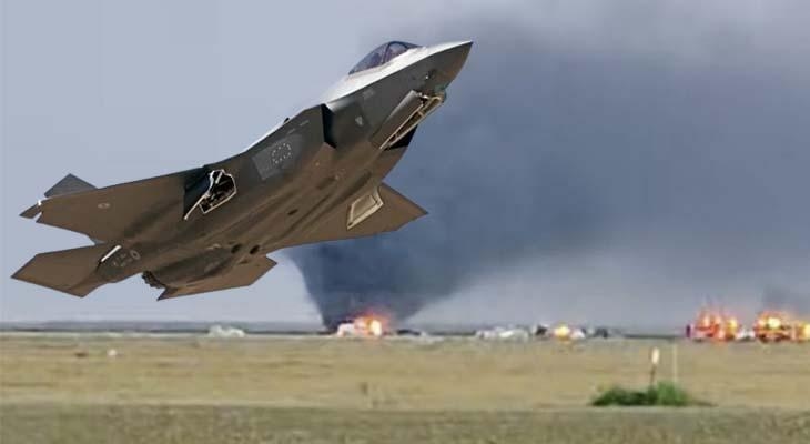 A Navy F-35 fighter jet crashed in the US state of California!