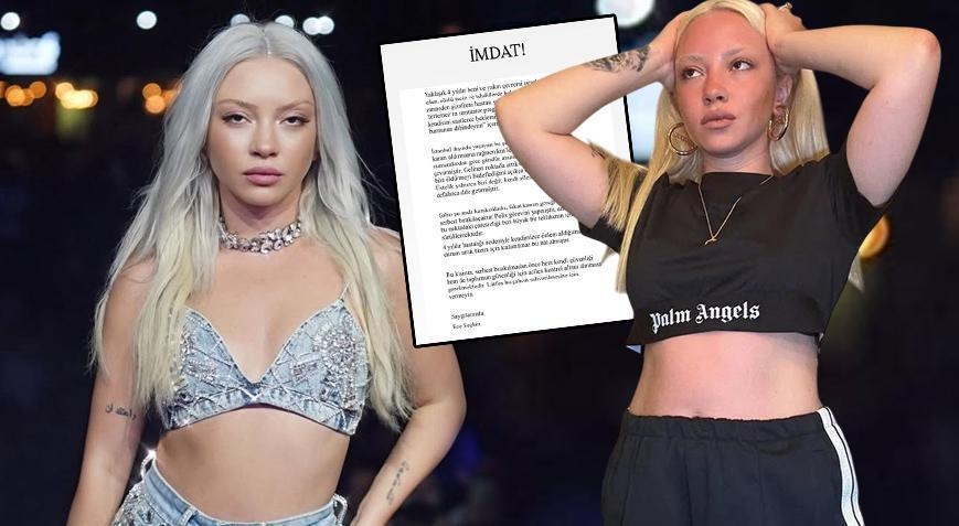 El famoso cantante Ece Seçkin pidió ayuda diciendo "¡Socorro!". Mensajes que decían "Te mataré".