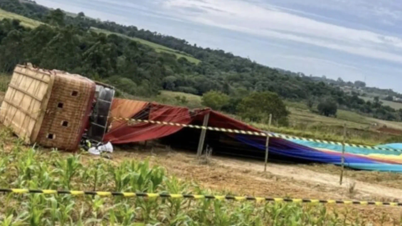 Caída mortal en Brasil: una mujer embarazada muere al caer desde globo aerostático