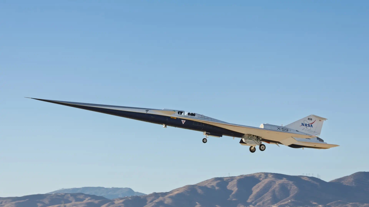 El avión supersónico X-59 de la NASA vuela a 1.480 km/h y prepara su siguiente fase de pruebas