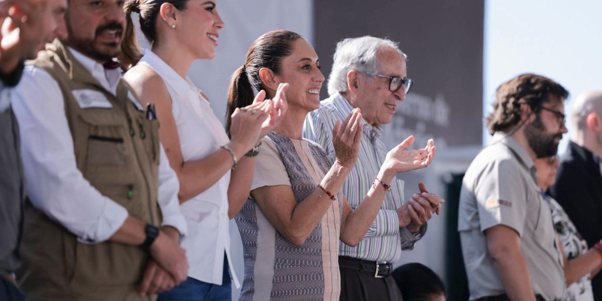 Sheinbaum inaugura la prima fase dell'IMSS Regional General Hospital No. 23 a Ensenada, Baja California.