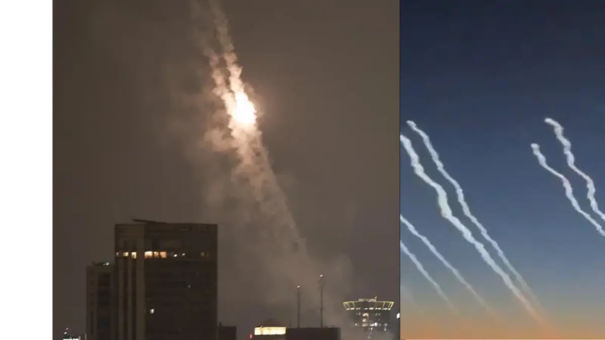 Video | Pasajero graba desde un avión el impactante momento en que Irán lanza una ola de misiles contra Israel