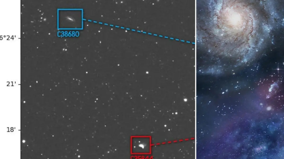 Científicos detectan una fusión inusual de galaxias enanas en un vacío cósmico