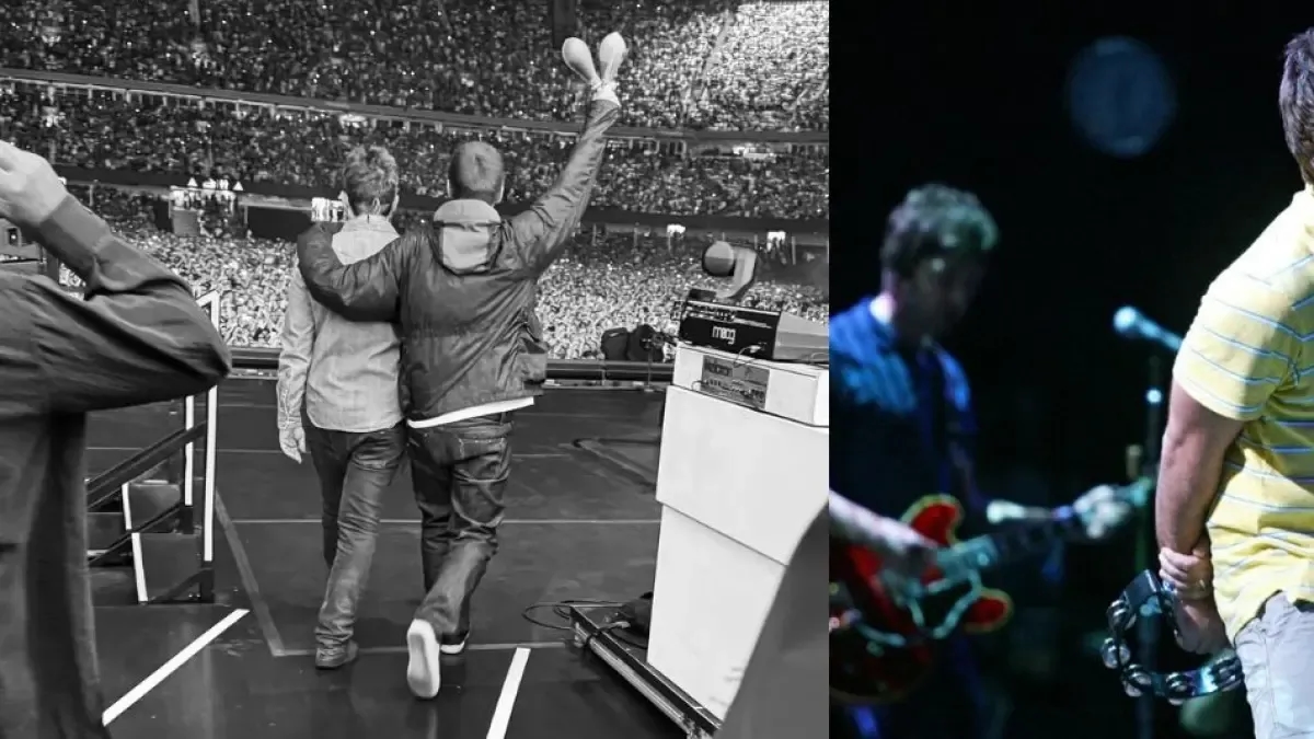 Liam i Noel Gallagherowie niespodziewanie powracają, trzymając się za ręce, na pierwszym od lat koncercie Oasis.